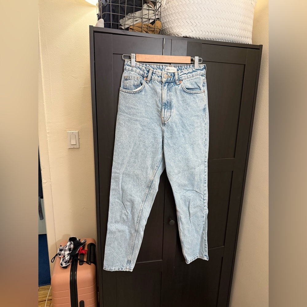 Zara Faded Blue Denim Jeans